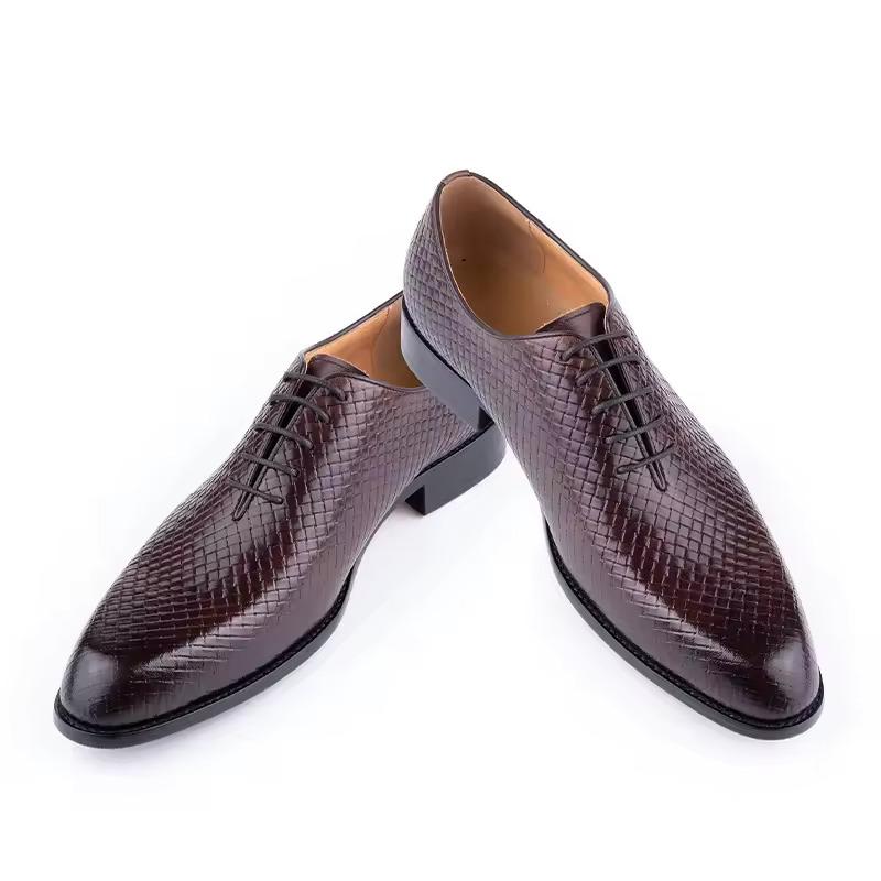 Men's Formal Genuine Leather Shoes Formal Office Oxford Style Wedding Party Suit Matchinging High Quality Handmade