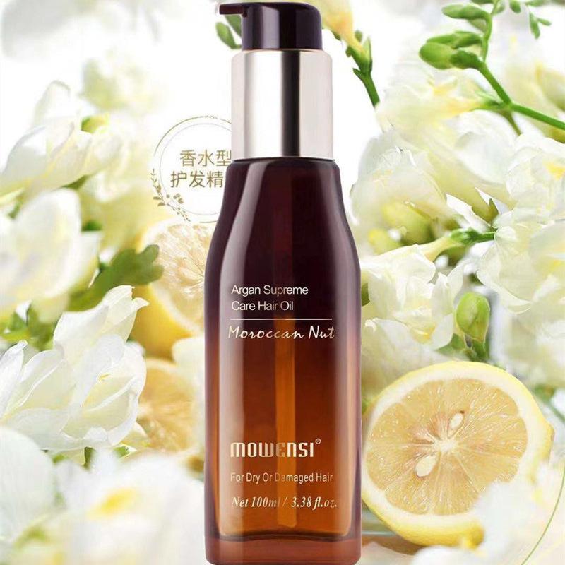 Moroccan Nut Hair Care Essential Oil Women's Anti-frizz Soft Dyeing and Scalding Damaged Repair Dry Curly Hair Lasting Fragrance