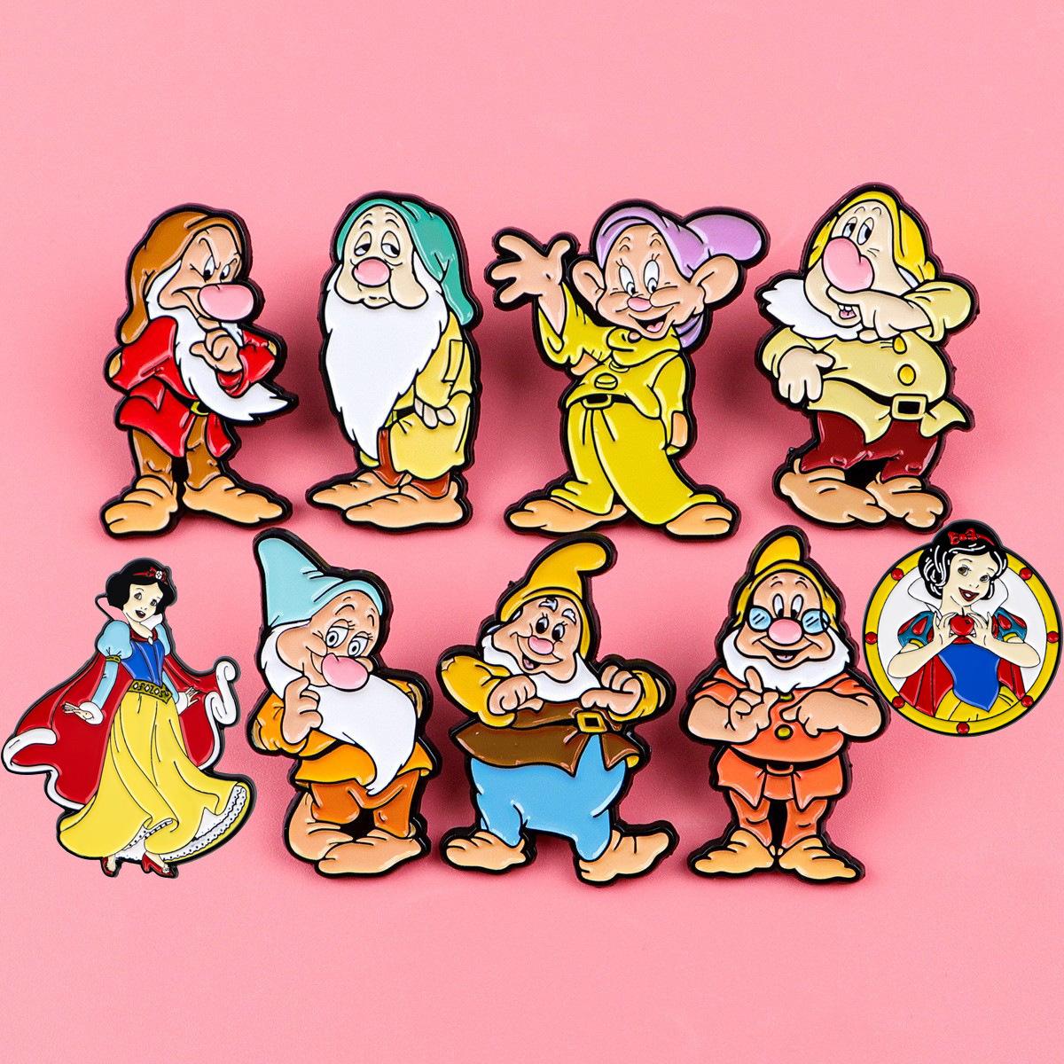 Princess Brooch Cartoon Metal Badge Creative Cute Baby Medal Clothing Brooch Accessory Brooch