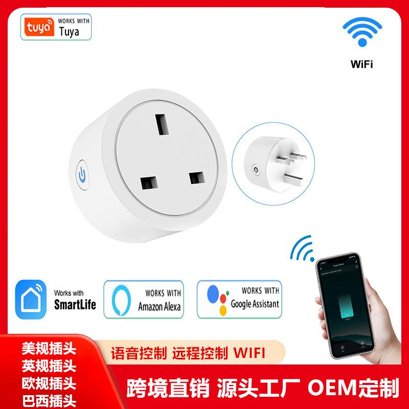 British Graffiti Wifi Smart Home Plug Socket Switch Sirs Voice Control Remote Mobile App Timing