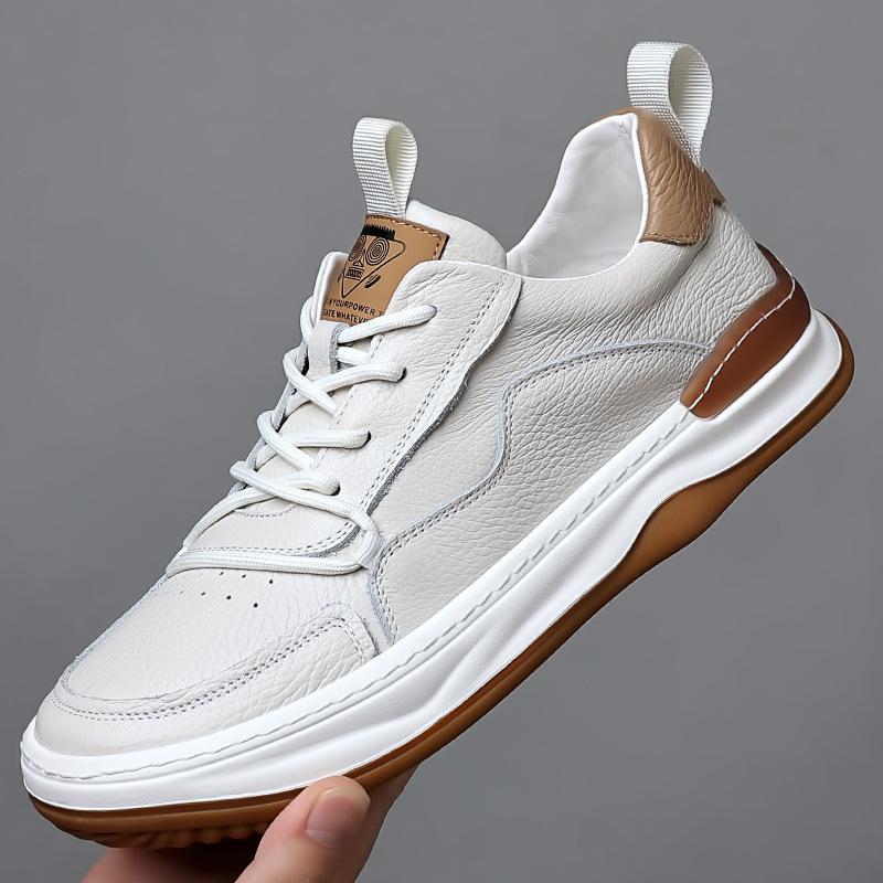 Men's Shoes Spring and Autumn New Style Fashionable Casual Comfortable Breathable Single Shoes Student Street Style Round Toe Soft Sole Sneakers for Men