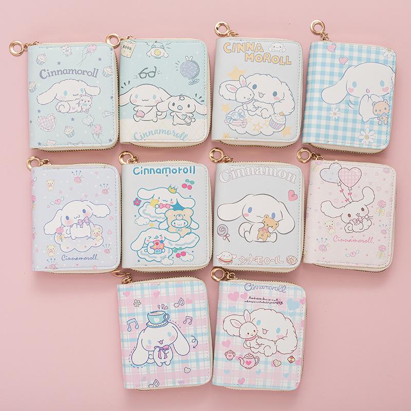 New Fashionable Cute Little Fresh Printed Coin Purse Cartoon Anime Female Student Short Zipper Money Bag Cross-Border