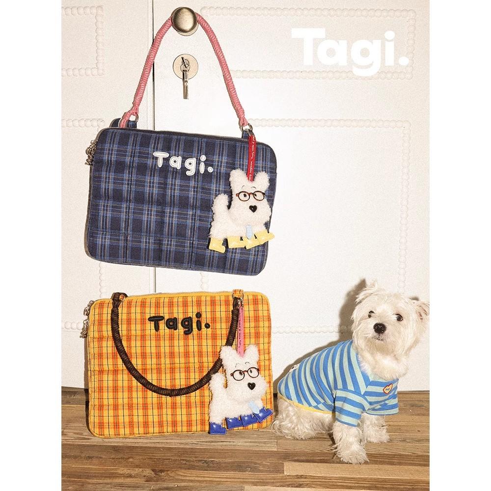 Tagi Woven Small Pillow Embroidered Beaded Hand-Held Shoulder Bag for Women, Anti-Drop and Shockproof Computer Bag for Laptop