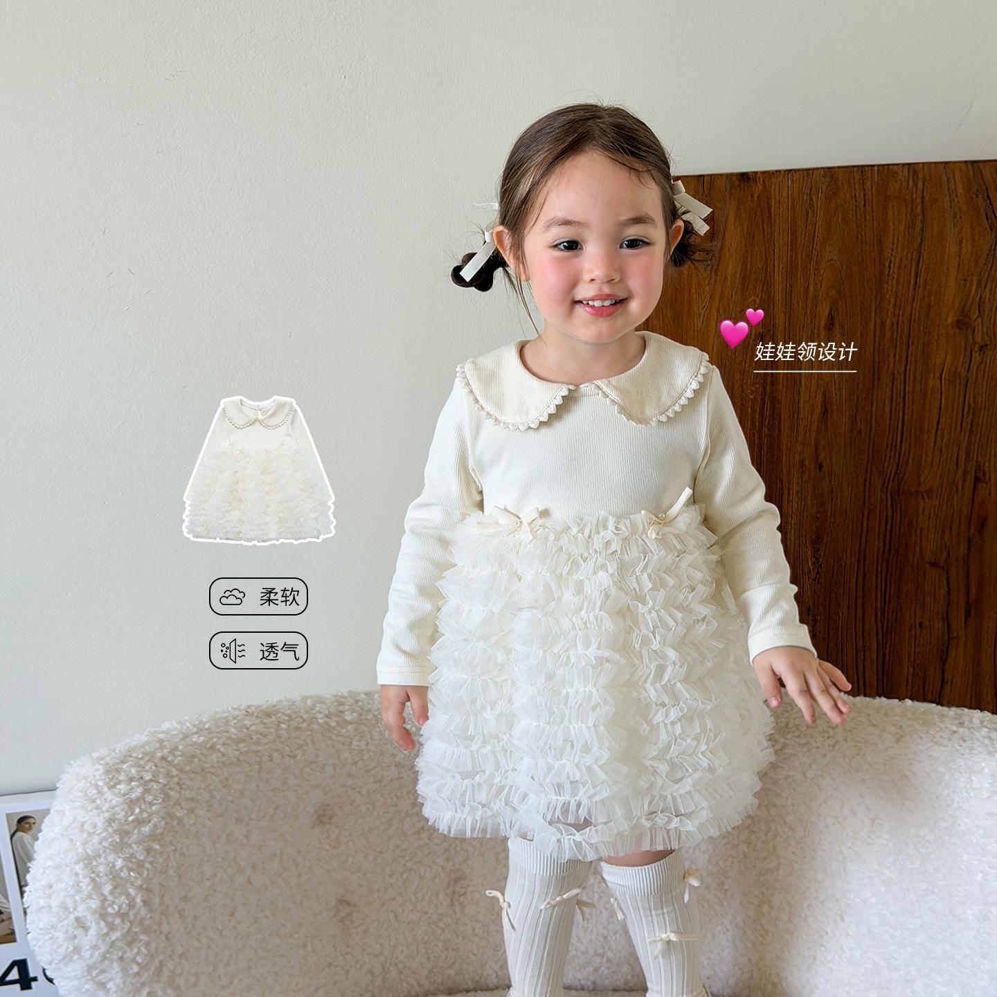 ZheLi children's clothing, girls' dress, autumn stylish children's princess dress, Class A baby dress, one-year-old girl's formal dress