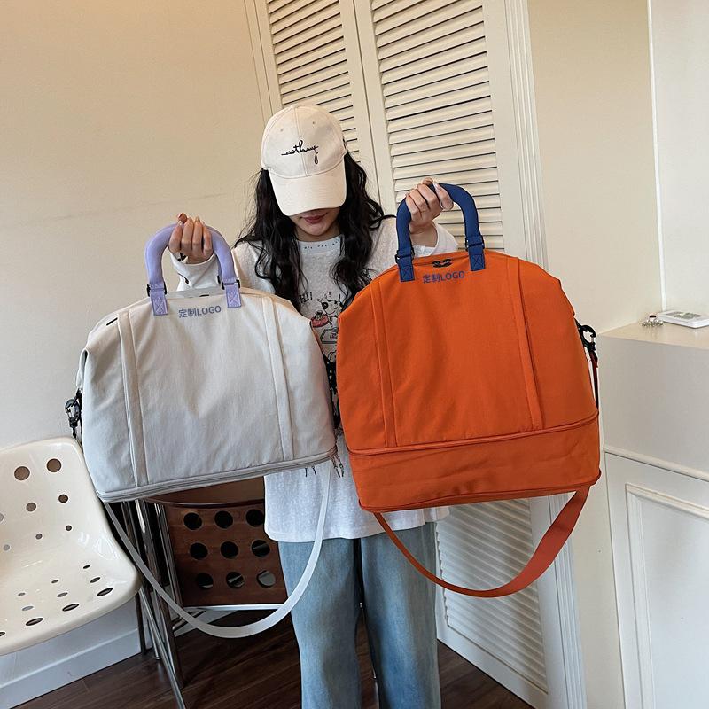 Short-trip travel bag, large capacity, lightweight and versatile, handbag, crossbody bag, luggage bag, dry and wet separation gym bag