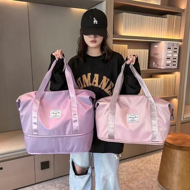 Foldable Travel Bag for Women, Short-Distance Portable, Extra-Large Capacity Gym Bag, Lightweight Maternity Storage Bag, Business Trip Luggage Bag