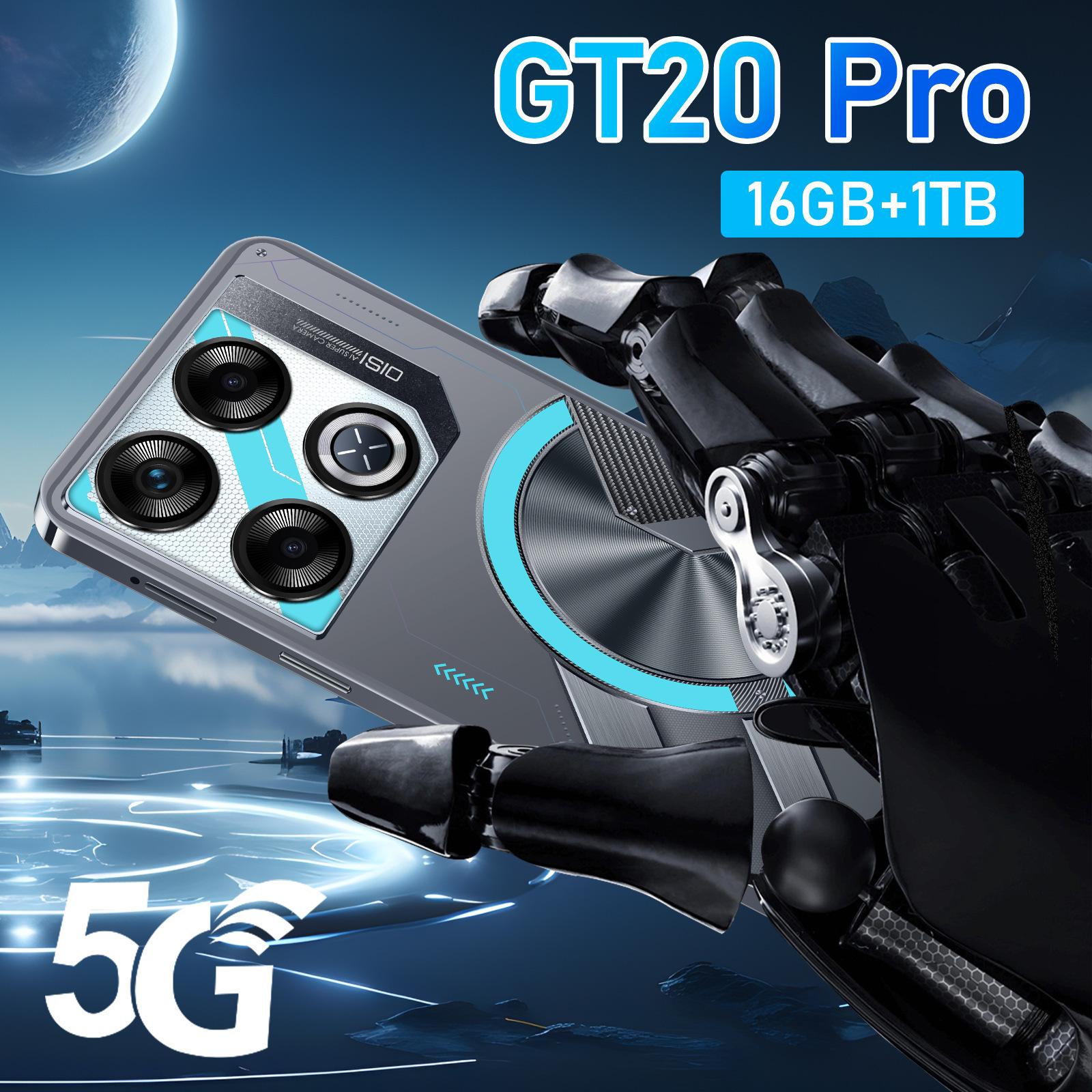 Cross-border mobile phone GT20 Pro Android 7.3inch large screen 16+1T smartphone factory TK/Temu can provide dropshipping