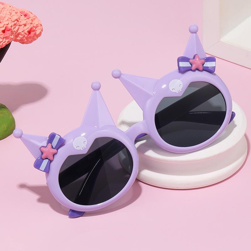 2025 New Kidsren's Sunglasses, Baby Sunglasses, Kuromi Cute Style, Boys and Girls Photo-Taking Sun Protection Glasses