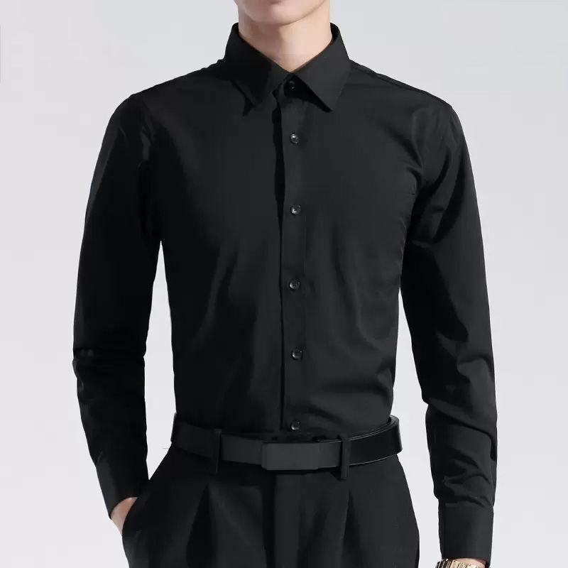 White Shirt Men's Long-sleeved Korean Fashion Slim-fit Business Casual Middle-aged Shirt Spring and Autumn Professional Dress