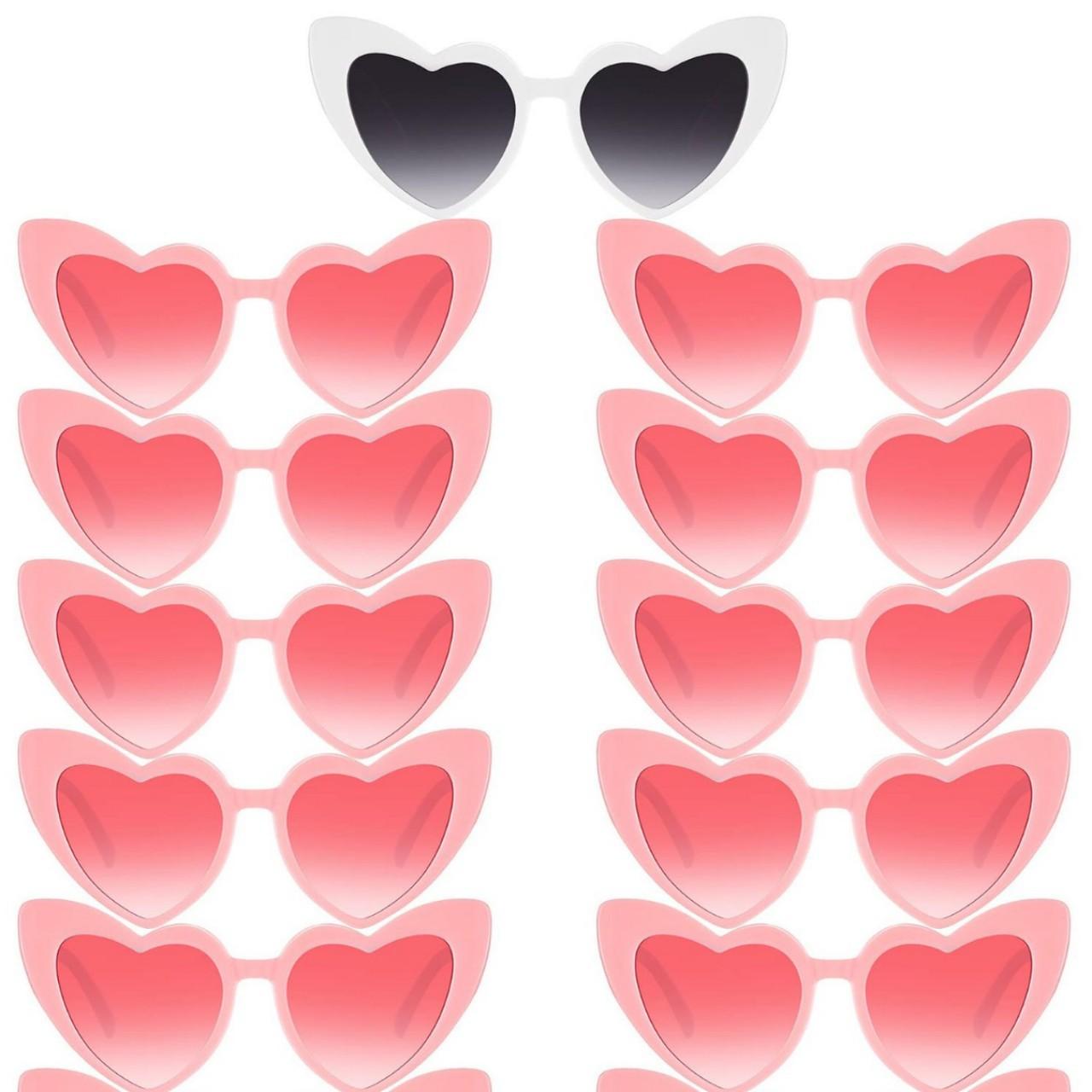 Yiwu Spot Cross-Border European and American Party Special-Shaped Love Women's Sunglasses Fashion Internet Celebrity Big Face Slimming Look Sunglasses