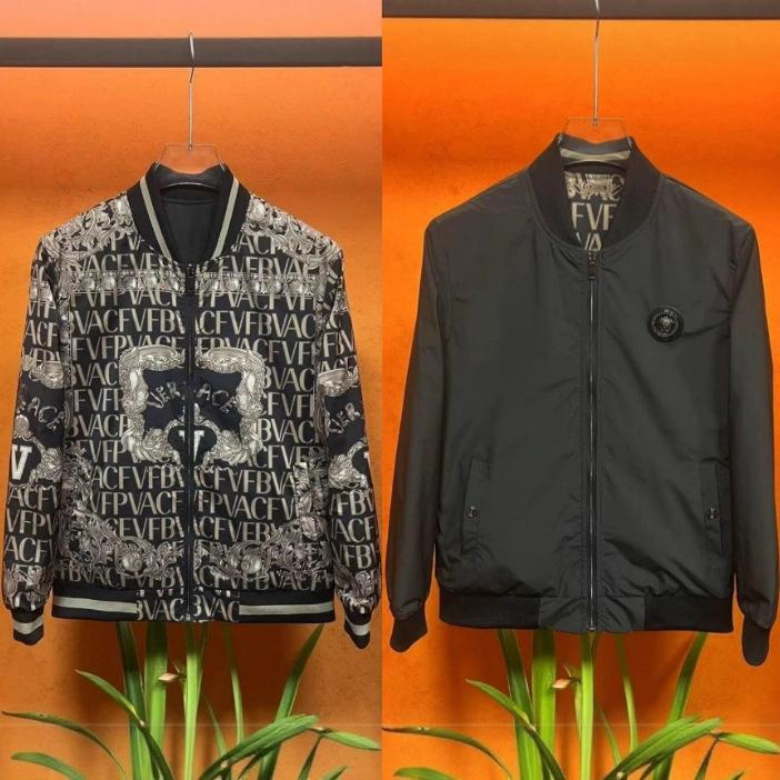Men's New Baseball-Style Versatile and Stylish 2024 Printed Reversible Slim-Fit Jacket Casual Men's Outerwear