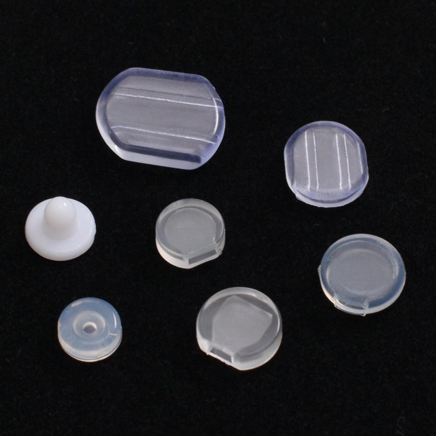 Mosquito Incense Plate Ear Clip Ear Mat Silicone Environmental Transparent Anti-Pain Mat DIY Earrings Accessories Ear Clip Soft Rubber Mat