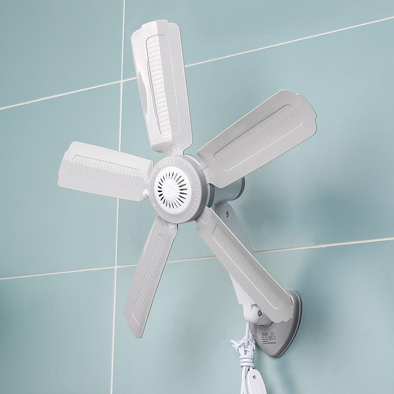 Small fan student dormitory household bedroom mute kitchen wall electric fan bathroom wall hanging fan one-piece delivery
