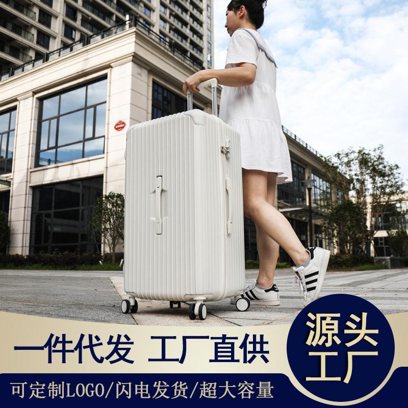 Large Capacity password luggage female ins Internet celebrity universal wheel travel trolley case thickened leather case Factory Direct Sales