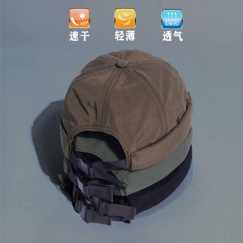 Quick-drying melon skin hat men's breathable thin landlord hat big head circumference watermelon hat beanie hat women's brimless hat