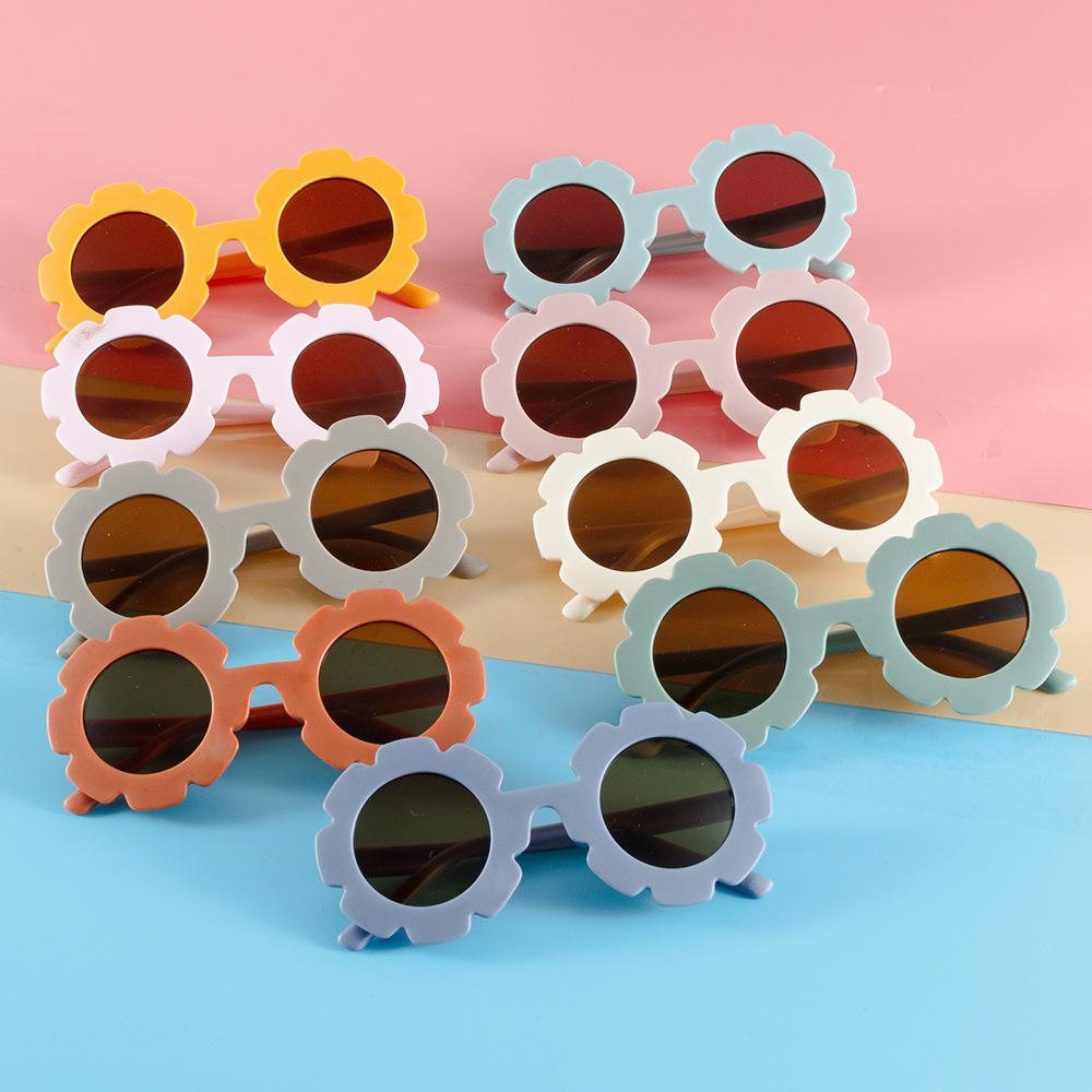 New Children's Sunglasses Travel Sun Protection UV Protection Sunglasses Cute Sun Small Flowers Baby Decorative Glasses