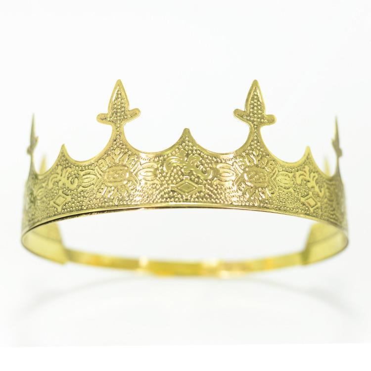 Men's Crown Prince Crown Wedding Birthday Prom Party Halloween Decoration Alexander Hairpin Wholesale