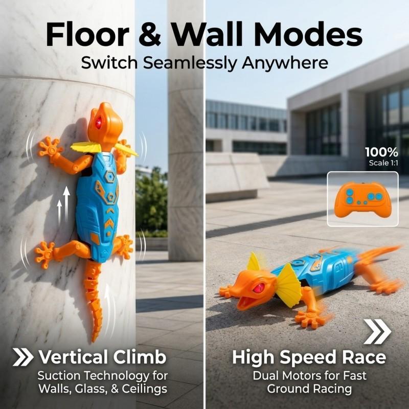 Cross-Border Popular Electric Remote-Controlled Lizard Wall-Climbing Gecko Chameleon Wall-Climbing Animal Children's Toy Amazon