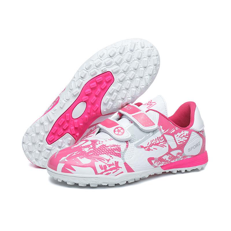 Low-Top Pink New Football Shoes with Long Spikes and Broken Nails for Primary and Secondary School Students Competition Training Shoes for Boys and Girls Wholesale