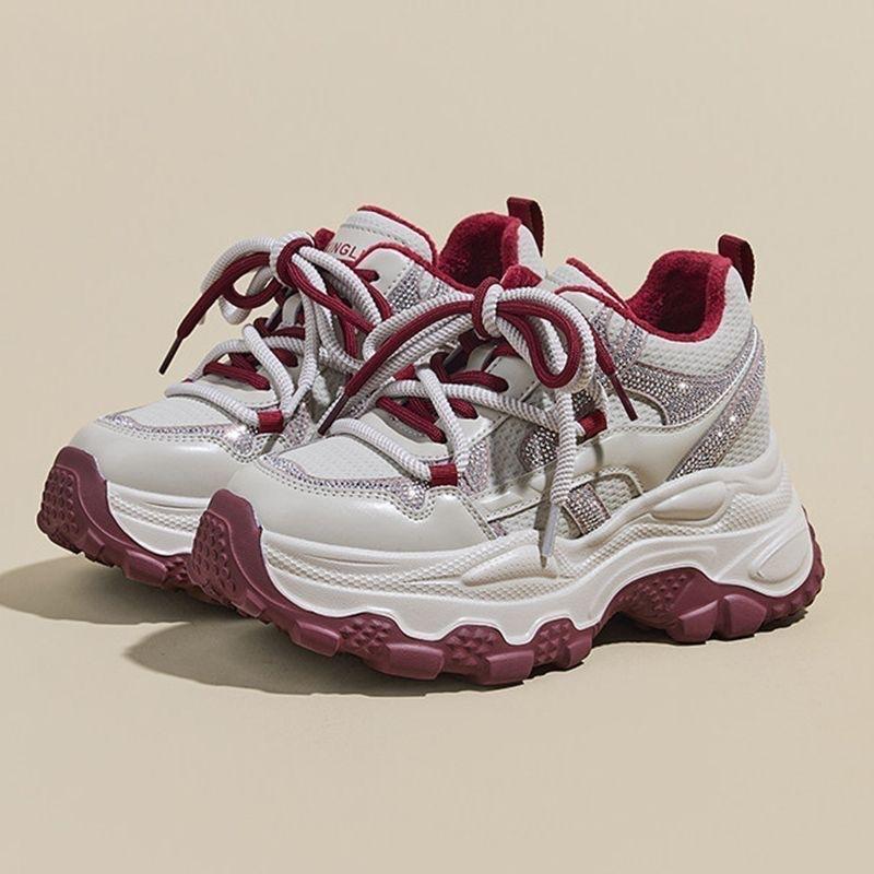 Women's Dad Shoes 2026 Spring New Style Cross-Border Trendy Thick-Soled Stylish Versatile Lightweight Comfortable Student Sneakers