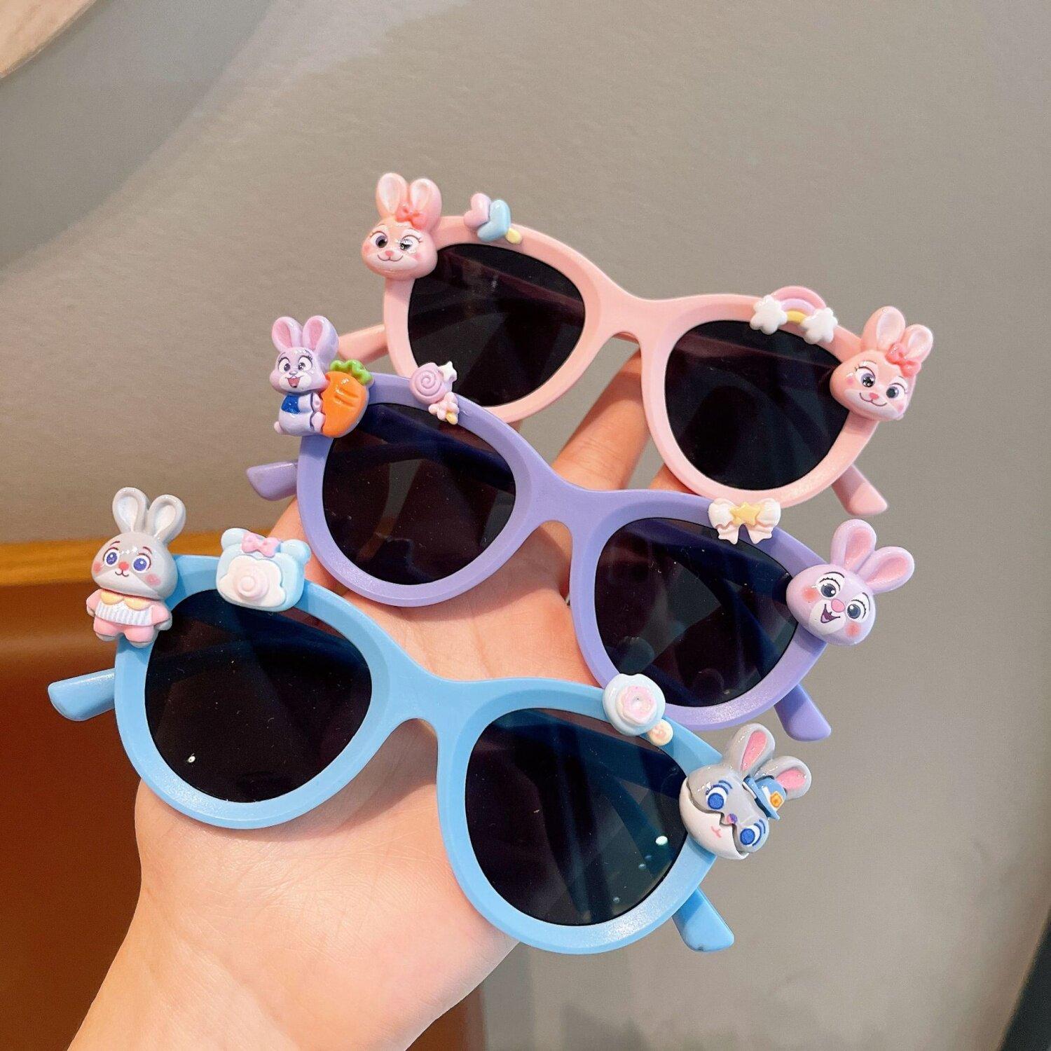 Cartoon Sunshade Sunglasses Zootopia Sunglasses Children's Polarized Glasses Girls' Sun Protection Silicone Glasses Windproof