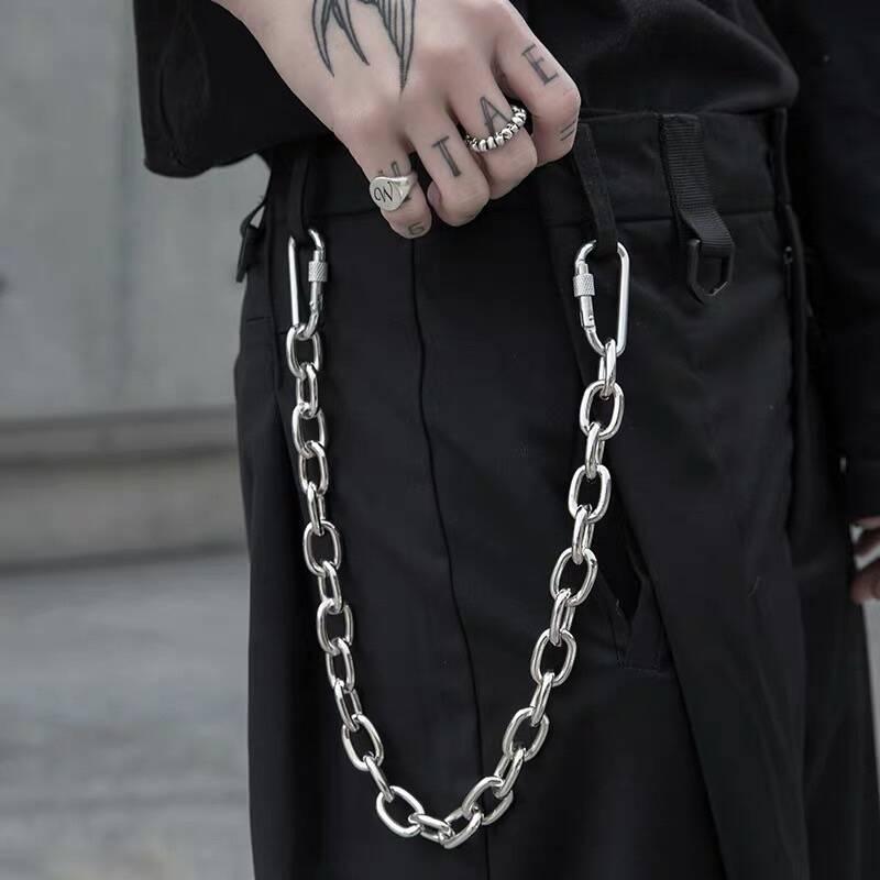 European and American Cross-border Jewelry Simple Single-layer Thick Chain Pants Chain Fashionable All-match Hiking Buckle Waist Chain Hot Girls Trendy Accessories