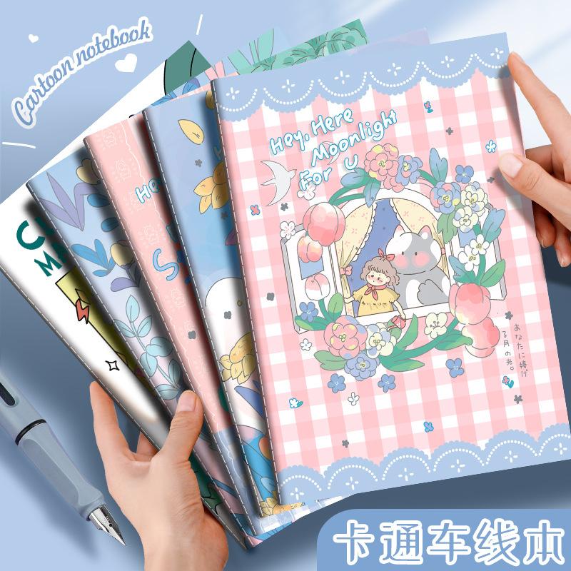 A5 car line cartoon retro notebook B5 cute student stationery paper student prizes notebook wholesale