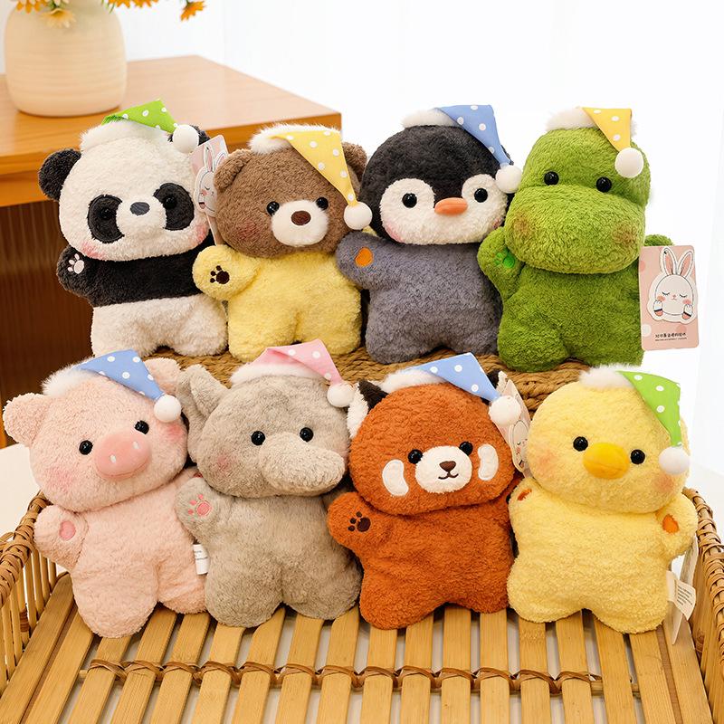 Cute and Adorable Stuffed Toys: Good Night Baby, Little Penguin, Soothing Plush Toy, Raccoon, Dinosaur, Desk Companion Doll
