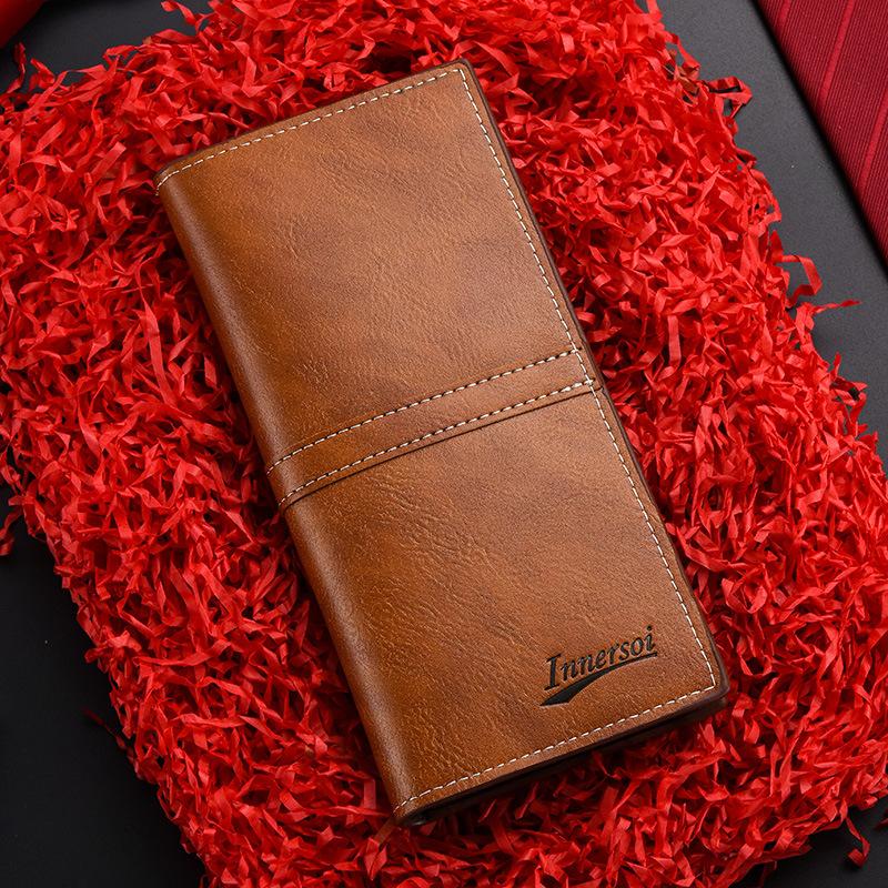 Men's Long Wallet Thin Ticket Holder Large Capacity Multi-Card Casual suit Bag High-end Long Men's Wallet