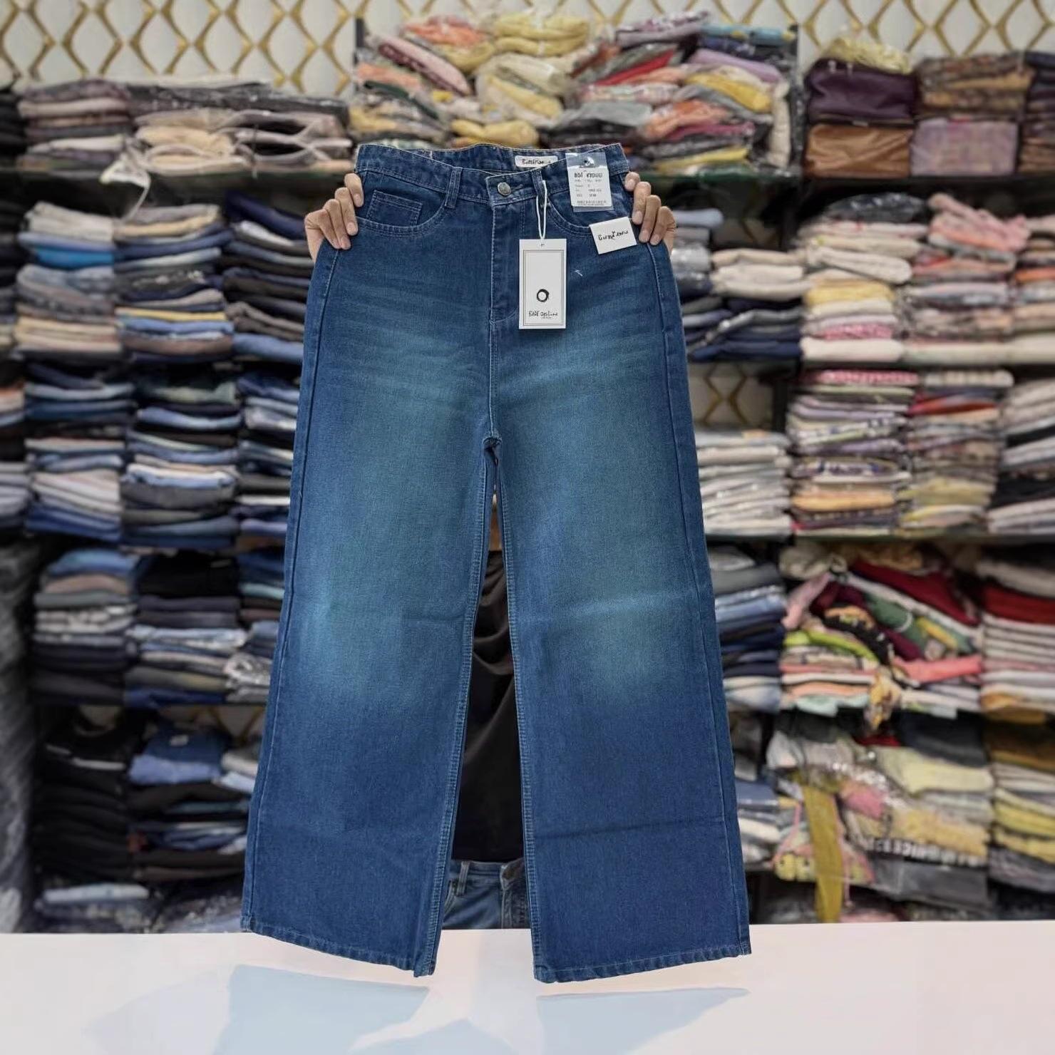 Women Jeans High-Quality Straight-Leg Women's Jeans Wide-Leg Pants Factory Wholesale in Stock Wholesale