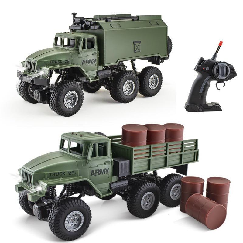 Cross-Border Amazon Best-Selling Remote-Controlled Military Transport Vehicle, Electric Charging Off-Road Climbing Six-Wheel Remote Control Car for Boys