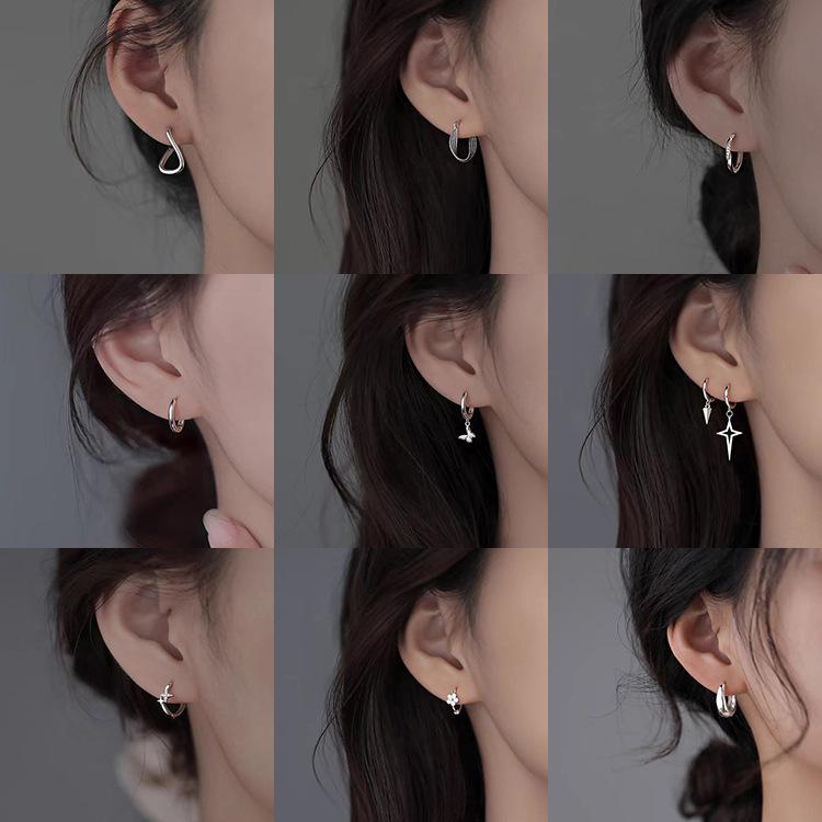 925 Silver Needle Ear Buckle Women's 2025 New Explosions Niche Design Advanced Ear Accessories Light Luxury Earrings