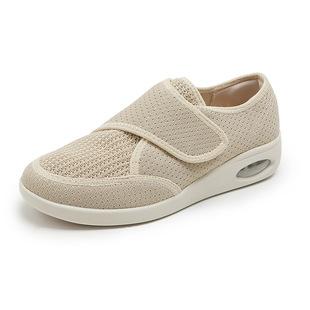 26 Spring and Autumn Middle-Aged Mom's Shoes Mesh Breathable Men's Casual Shoes Couple's Air Cushion Wedge Comfortable Large Size Walking Shoes