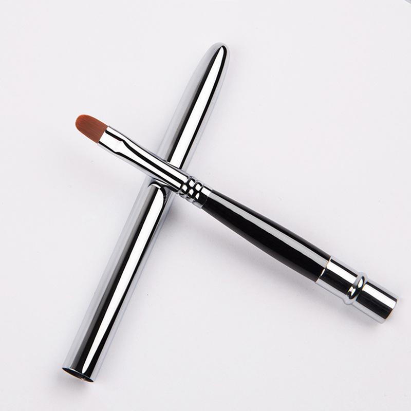 New Lip Brush, Lipstick Application, Makeup Brush, Eye Shadow Brush, Soft Bristles with Cover, Portable Makeup Brush, Beauty Tools, Foreign Trade