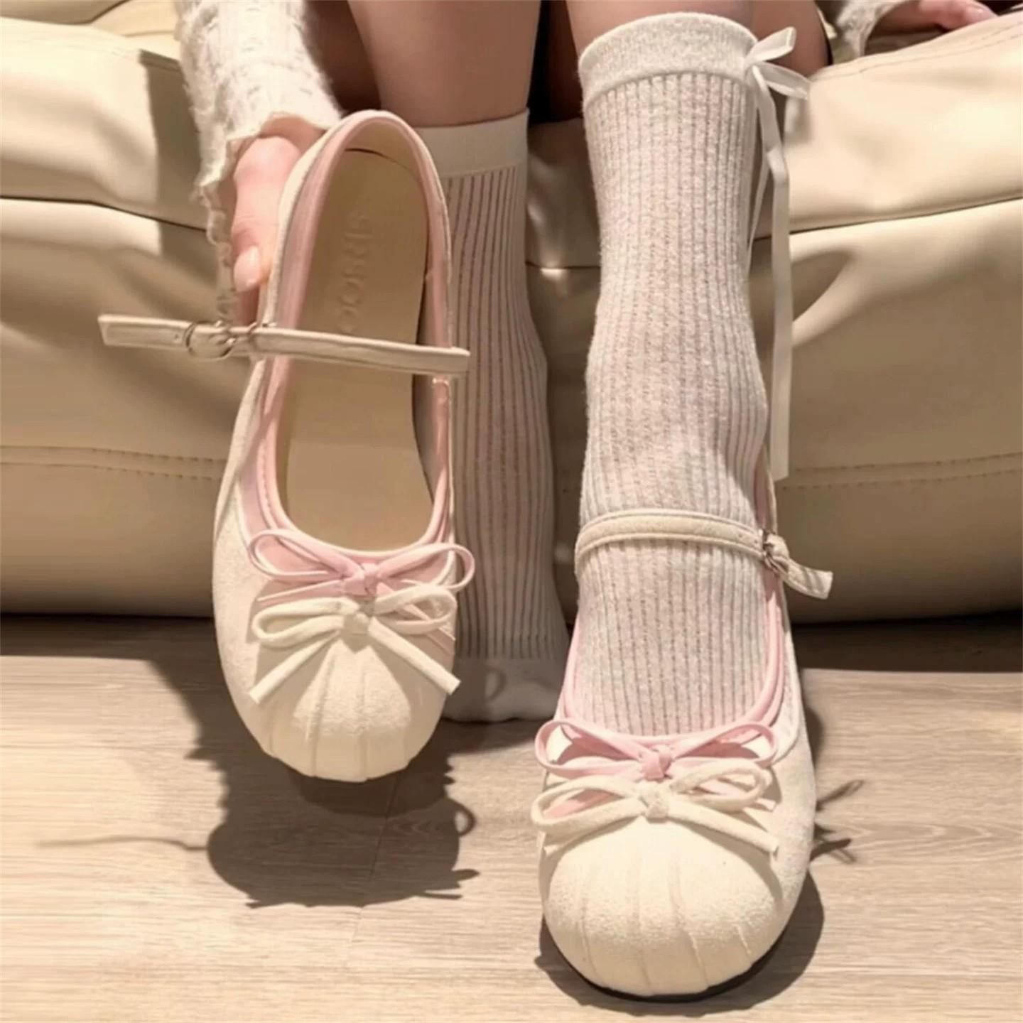 White French-Style Fairy-Style Thick-Soled Shallow-Mouth Single Shoes for Women, 2026 New Spring Model, Suitable for Pairing with Skirts, Height-Increasing Mary Jane Shoes