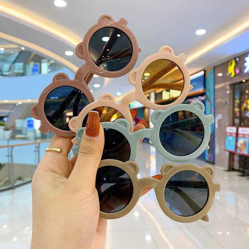 Cross-Border Bear-Shaped Sunglasses for Men and Women, Sun Protection for Children and Babies, Trendy Photo Props, Uv Protection
