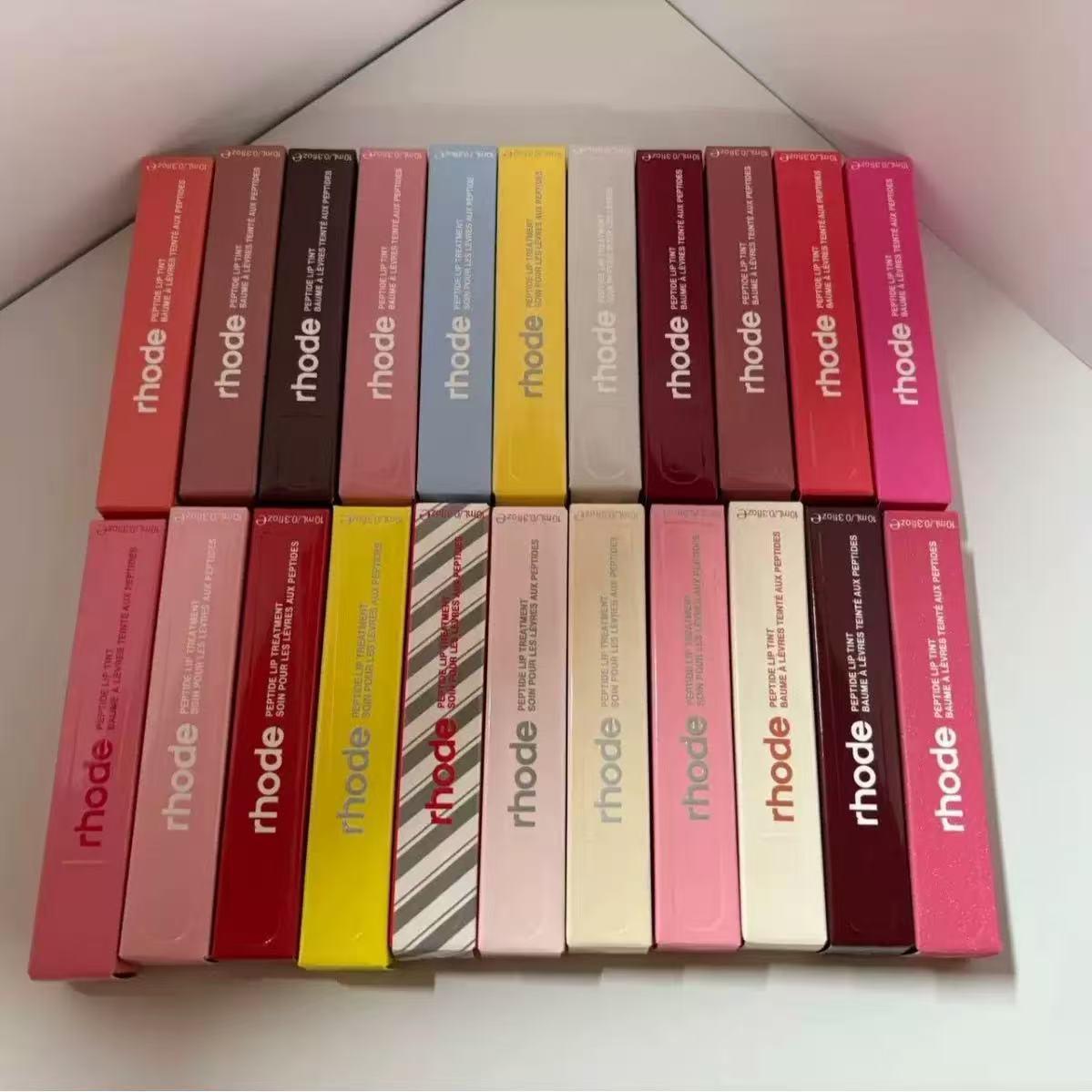 Cross-Border In-Stock Rhode Hailey Lip Gloss Tinted Lipstick Jelly Bean Fine Shimmer Lip Glaze Hailey Moisturizing