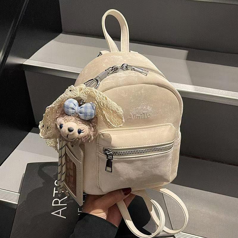 Amy Rabbit Women's Bag 2025 New Simple Solid Color Trendy Fashionable Versatile Casual Fashion Backpack