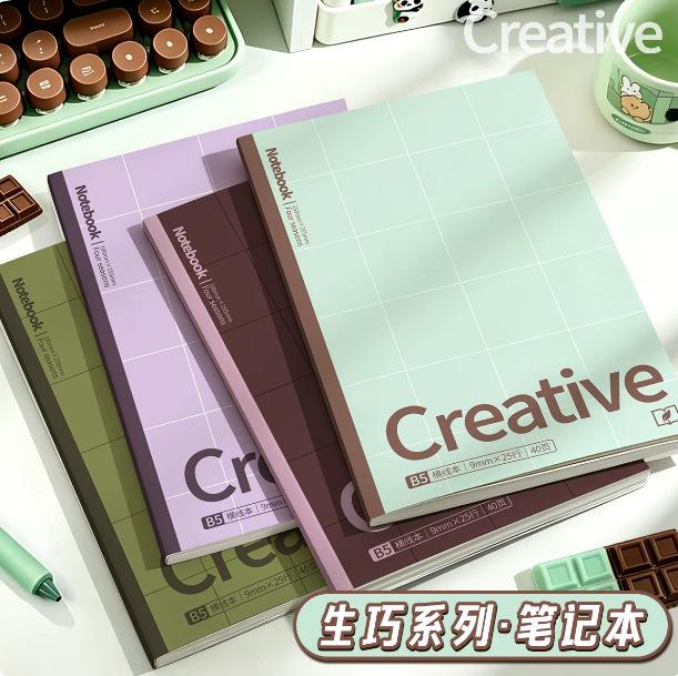 Four Seasons of Time Simple Office Supplies Notebook Soft Cover Practice Book Workbook Notebook