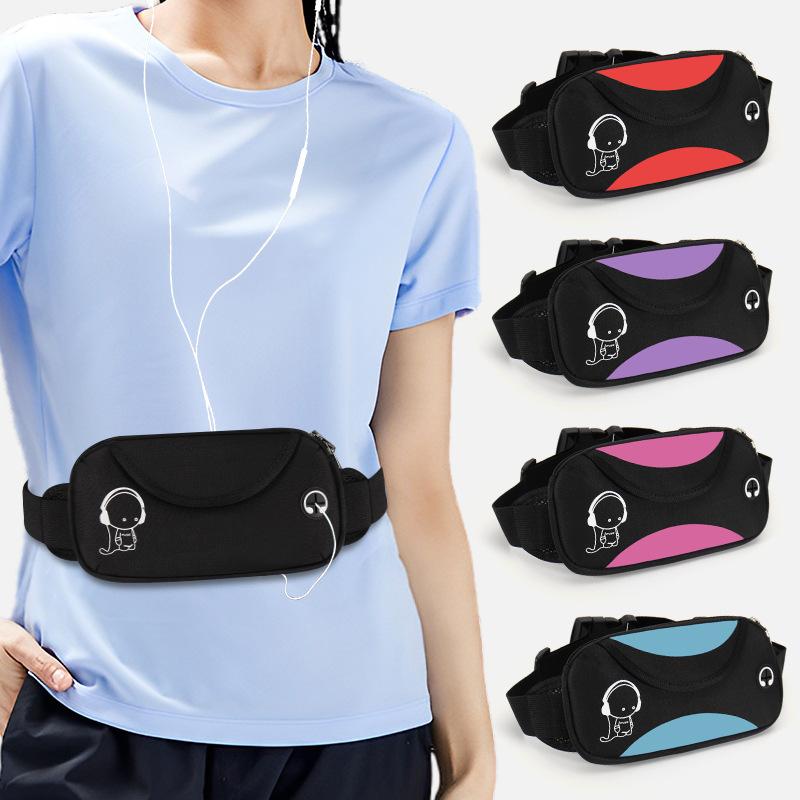 Outdoor sports waist bag men's and women's marathon fitness equipment lightweight running mobile phone waist bag with children LOGO wholesale
