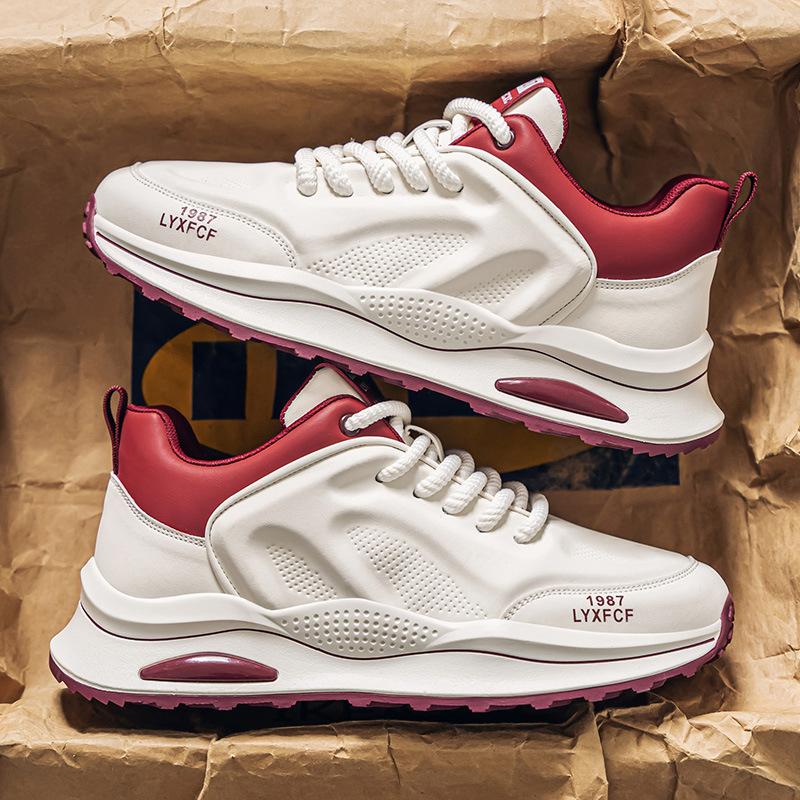 Men's Shoes 2025 Spring New Low-Top Soft Sole Breathable Shoes Men's Color Matching Easiest for Match Men's Trbottomy Casual Sports Shoes
