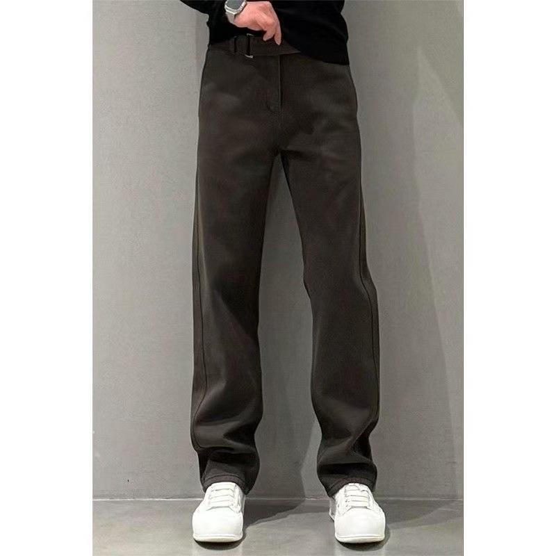 Men's Casual Pants Autumn and Winter New Men's Pants Fashionable Clean Version Trousers Drapey Comfortable Straight Pants Warm and Comfortable Pants