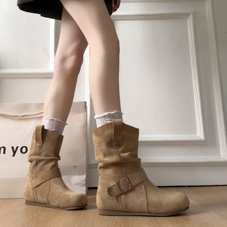 Women's short boots 2026 new autumn soft leather Maillard Martin boots, fashionable and versatile women's shoes, winter shoes