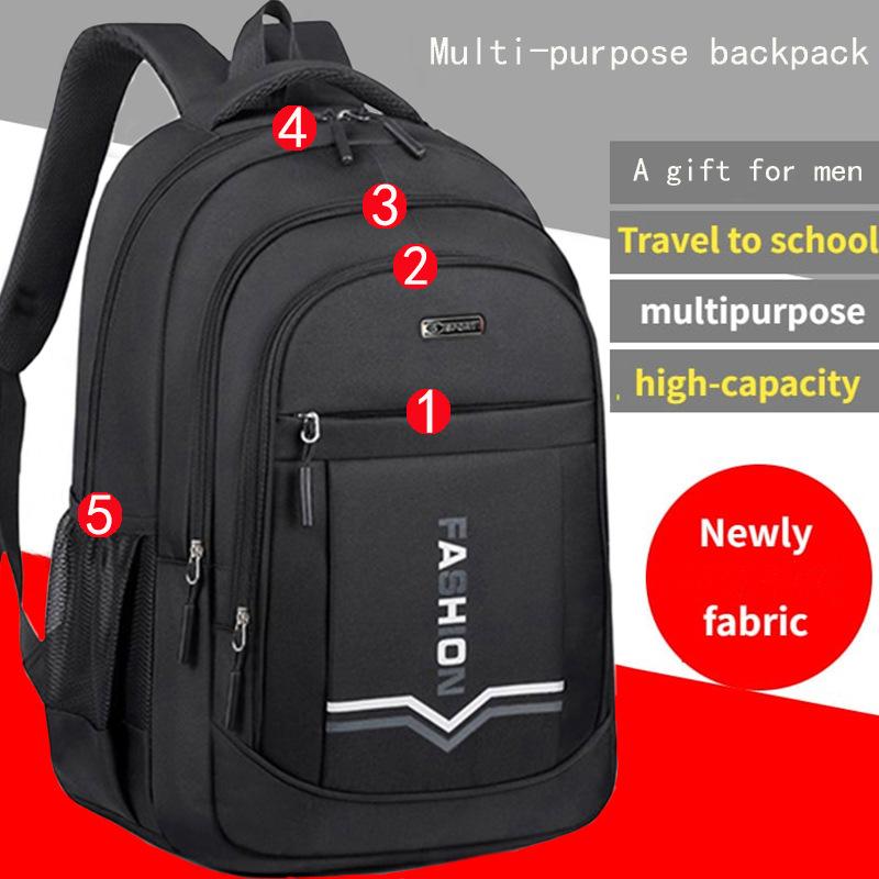 School Bag for Boys, Junior High School and High School Students, Large-Capacity Backpack for Female College Students, Elementary School Students, Casual Travel Backpack, Good-Looking Backpack