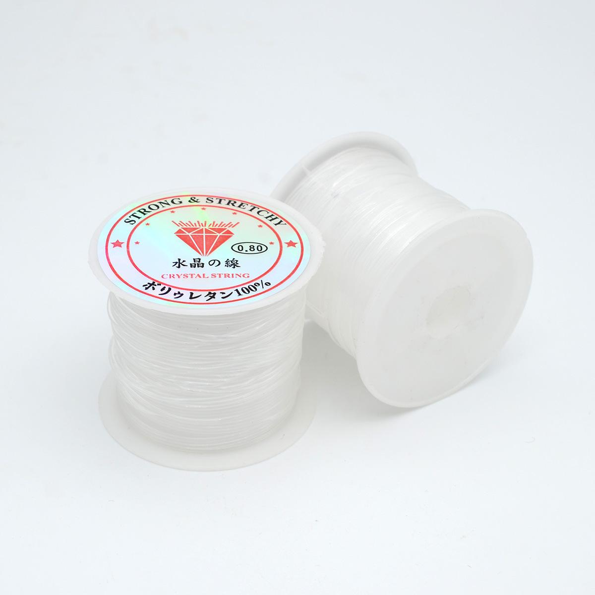0.2-0.8MM crystal non-elastic transparent fishing line diy winding woven necklace ring beads tassel beading line