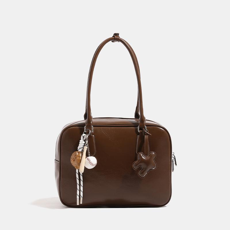 Niche Retro Tote Bag Women's 2024 Autumn and Winter New Large Capacity Boston Bag Commuter Hand Shoulder Bag