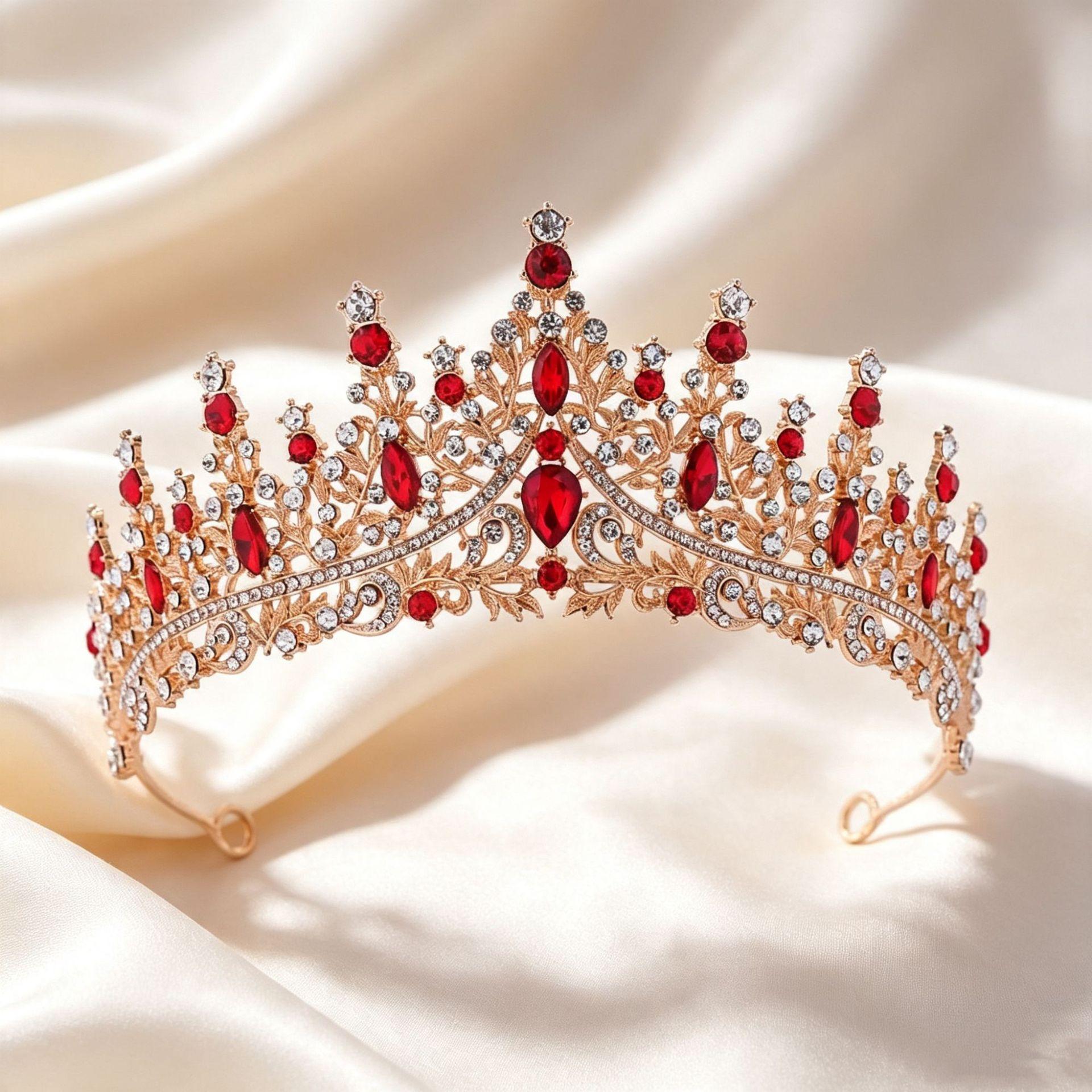 New cross-border luxury full-diamond birthday crown headband, wedding dress accessory, elegant and classy crystal bridal crown