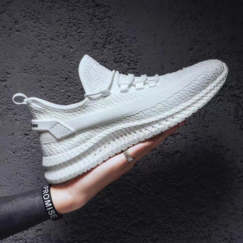 New Men's Mesh Breathable Sports Shoes, Fashionable and Versatile, Trendy Casual Coconut Shoes, Student Running Shoes