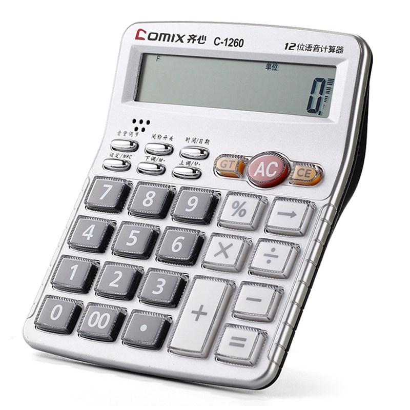 Comix/Qixin Voice Calculator Large Screen with Battery Included for Office and Business Use, Student Financial Accounting Multi-Function
