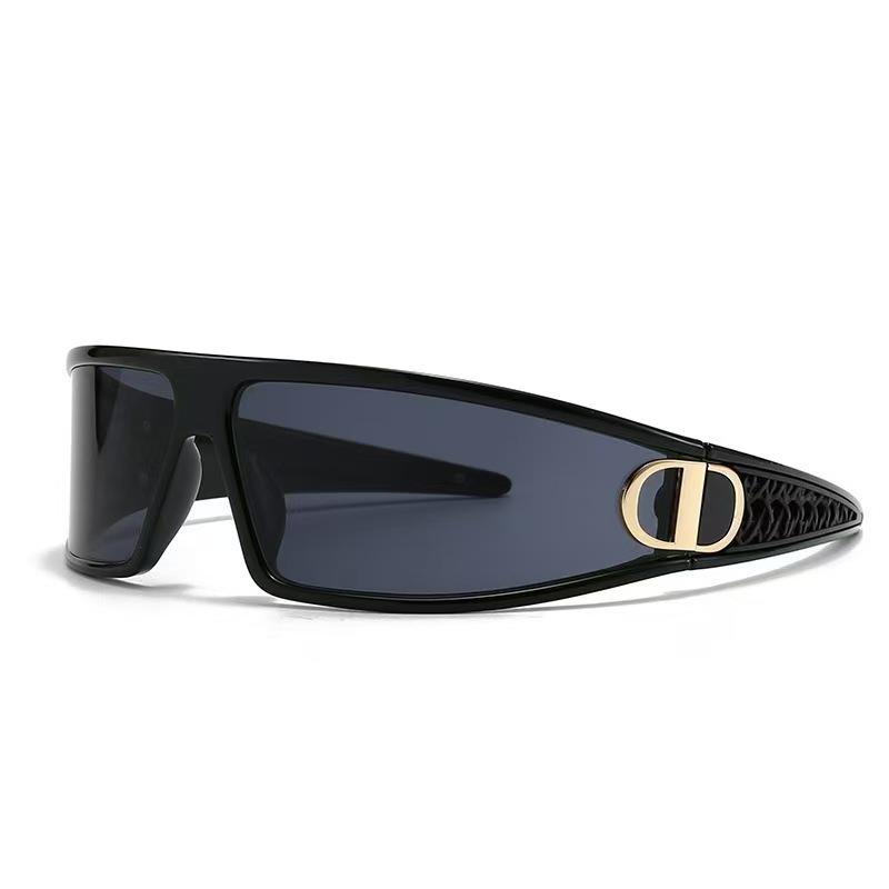 2025 Early Spring New Zd Headband Trendy Sunglasses for Women Curved One-Piece Trendy Tech-Sense Fashion Cycling Sunglasses